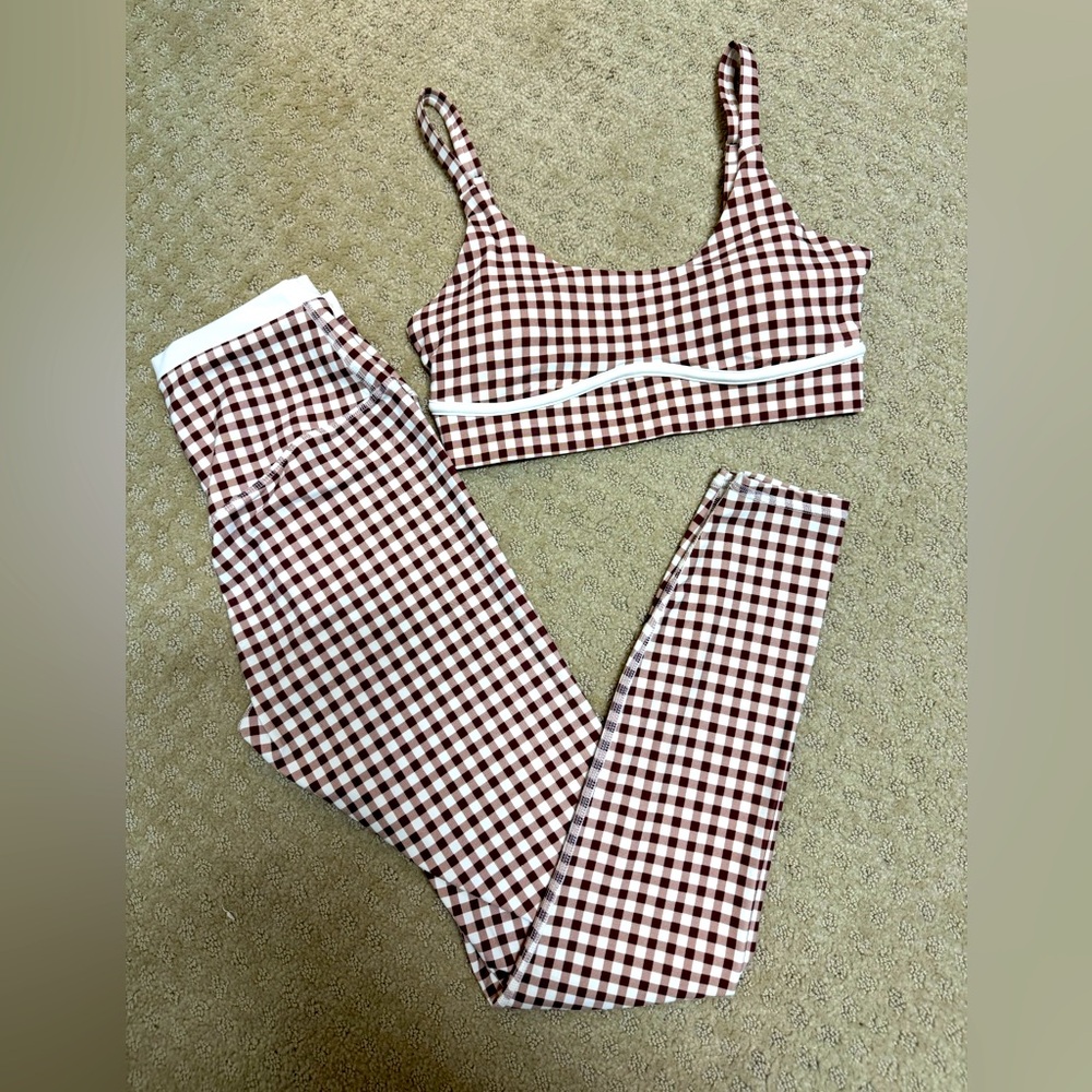 JoyLab High-rise Piped 7/8 leggings & Matching Sports Bra